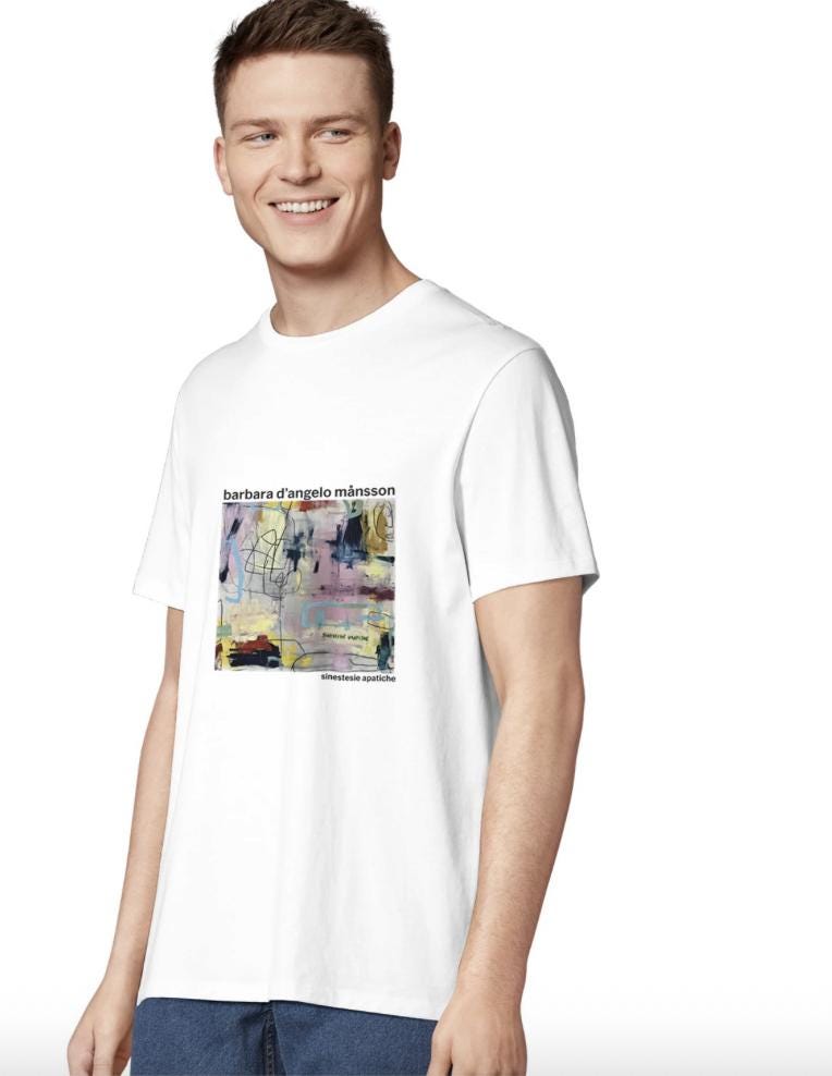 Organic Cotton Signature T-Shirt: "Sinestesie Apatiche" Size M
