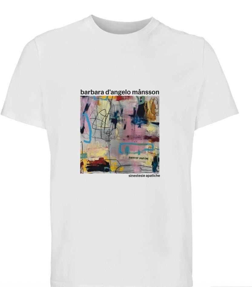Organic Cotton Signature T-Shirt: "Sinestesie Apatiche" Size L