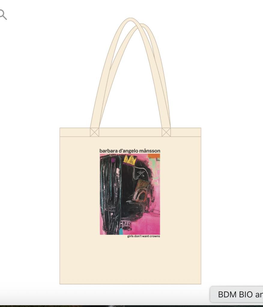 Signature organic cotton tote  bag “Girls don’t want crowns”